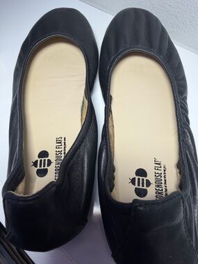 Storehouse Classic Black Leather Ballet Flats